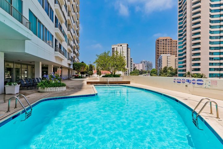 La piscine d’une résidence, à Los Angeles.